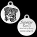 Border Collie Engraved 31mm Large Round Pet Dog ID Tag